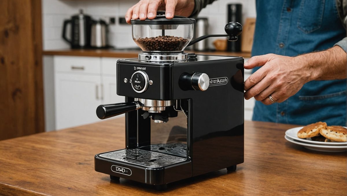 Une cafetiere broyeur pour son papa